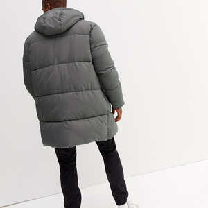 Vestes longues en peluche pour hommes Vêtements d'extérieur d'hiver à la mode pour temps froid Vestes longues isolées Hommes Manteaux longs décontractés coupe-vent - Product Image 5