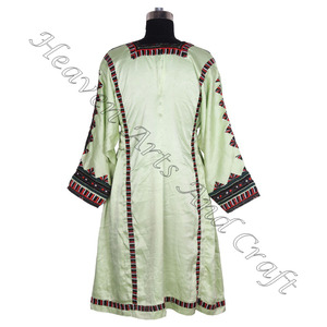 Fait à la main Vintage noir Afghani Balochi robe meilleur Design vêtements pour femmes inspiré par la culture pakistanaise et indienne BDR006 Vintage - Product Image 6