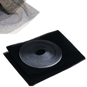 Mosquitera Moderna Negra para Ventana 150x150, Malla de Poliéster con Cierre Magnético de Fibra de Vidrio, Resistente a Insectos, Fácil de Instalar - Product Image 3