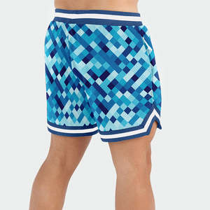 Shorts de basket-ball réversibles en polyester pour hommes OEM, shorts de sport en maille pour hommes, impression par sublimation personnalisée, shorts de basket-ball - Product Image 2