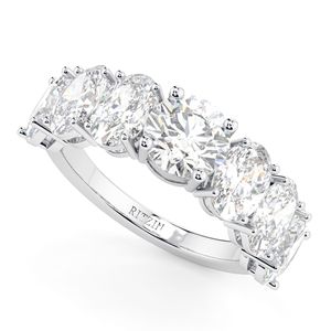 Anillo de Eternidad con 7 Diamantes de Corte Redondo para Mujer - Product Image 1