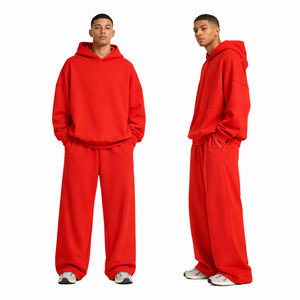 Conjunto Deportivo Personalizado 2026 para Hombre, Color Beige con Parches, Sudadera con Capucha y Pantalones Anchos, Estilo Casual Urbano - Product Image 6