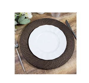 Top Quality Decorative Rattan Charger Plate Table Decor <b>Wedding</b> Centerpieces and Decoration Wholesale Supplier - Product Image 3