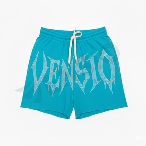 Mode High Street hommes Shorts personnalisé strass 100% coton grande taille hommes Shorts Logo personnalisé Shorts pour hommes - Product Image 1