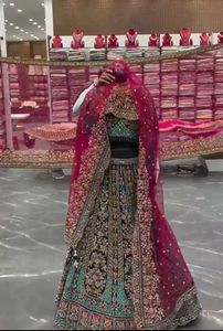 ผ้าลูกไม้ปักเลื่อมสำหรับผู้หญิงเสื้อผ้าปากีสถานของอินเดีย lehenga choli Cancan แคนวาสคอลเลคชั่นใหม่! - Product Image 2