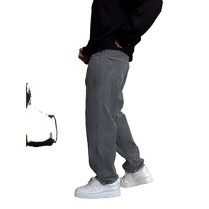 Pantalon Baggy en Jean Vintage Noir à Jambes Larges pour Hommes Pantalon à Lame Courbée Streetwear Cowboy Pantalon Droit en Denim Décontracté - Product Image 3