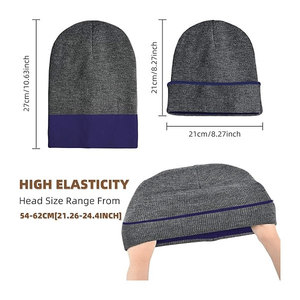 Gorros con puños acrílicos superventas con logotipo personalizado Fabricante de gorros de hombre Gorro de punto Jacquard Sombreros de invierno - Product Image 5