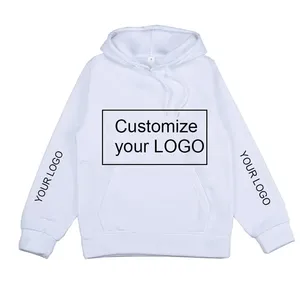 Sweat à capuche unisexe surdimensionné imperméable en molleton 100 % coton avec logo personnalisé pour homme, broderie 3D, imprimé Fashionpuff, teint uni - Product Image 5
