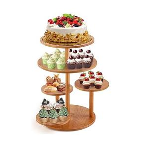 Support à gâteau en bois fait main de haute qualité, qualité supérieure, usage décoratif, best-seller, dernière arrivée, vente en gros, design moderne - Product Image 3