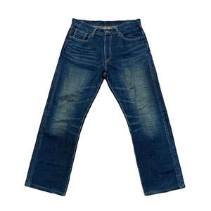 Vente de gros Pantalon en jean confortable pour homme-Service de coupe droite OEM avec logo sur le devant-Prix de gros - Product Image 3