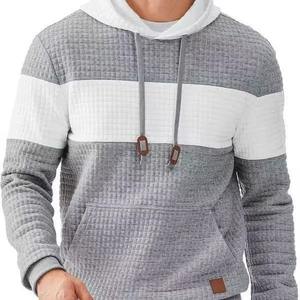 Sudadera con capucha y cremallera de color sólido para hombre con bolsillos laterales: moda, manga larga, ropa informal, apertura y cierre de cremallera completa, SOF - Product Image 3