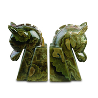 Meilleures ventes : Serre-livres en marbre onyx sculpté à la main, figurine cheval, haute qualité, décoration élégante pour la maison et le bureau, objet de collection