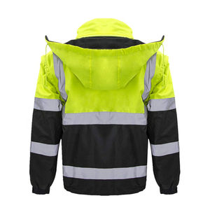 Chaqueta de construcción reflectante impermeable Hi-Viz Bomber de alta visibilidad Ropa de trabajo de seguridad Chaqueta de alta visibilidad con servicio OEM - Product Image 3