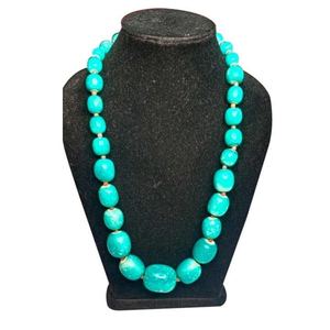 Collier en résine pour femmes artisanales avec perle d'imitation Style Boho moderne à la mode chaîne à maillons colliers de charme de fête - Product Image 4