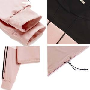 Sweat à capuche pour femme de haute qualité en coton noir 100% avec logo sur le devant, sweat à capuche de sport pour femme, sweat à capuche en molleton streetwear - Product Image 2