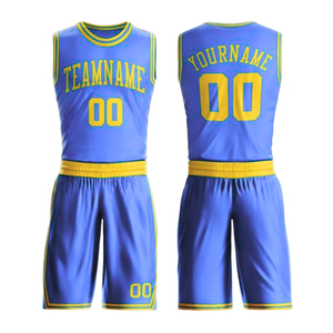 Customizable Adult <b>Basketball</b> Jersey Set Purple Yellow Sublimated Sleeveless Unisex Moisture Wicking Polyester Uniform - Product Image 5