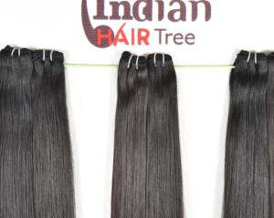 Extensions de cheveux humains vierges indiens de style tissage naturel non traité 100% Remy, couleur noire droite pour femmes - Product Image 4