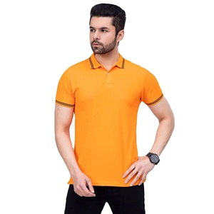 Polo pour hommes jaune de haute qualité, nouveau design 2026, décontracté, vente en gros, avec empiècements supérieurs - Product Image 6