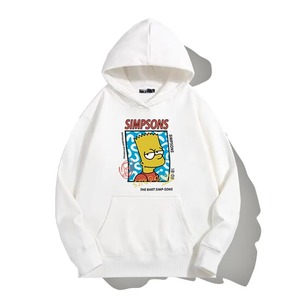 Bart Simpson amis graphique sweats automne dessin animé hommes sweats à capuche décontracté rue hommes femmes coton polaire pull à capuche - Product Image 1