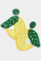 Boucles d'oreilles brodées en forme d'orange tendance 2026, nouvelles tendances de la mode, bijoux faits à la main avec des perles pour femmes et filles, exportateur d'Inde