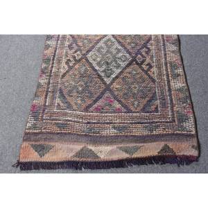 Vintage turco Kilim 250X1090 pies marrón Beige área alfombra tejido plano Patchwork diseño tradicional comedor respetuoso con el medio ambiente - Product Image 4