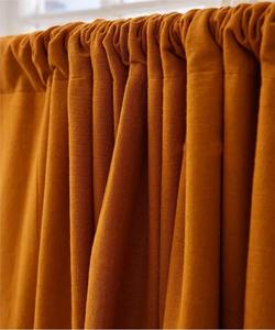Cortina de algodón naranja quemada extra ancha para ventana dormitorio sala de estar borla cenefa cortinas cortina hecha a mano tamaños personalizados - Product Image 4