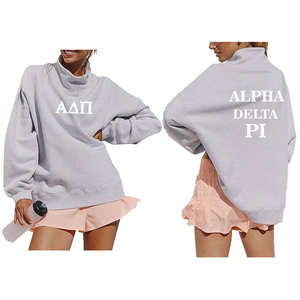 Sweat à capuche Alpha Delta Pi surdimensionné de haute qualité, personnalisé, respirant, manches longues, en coton écologique, brodé pour hommes - Product Image 4