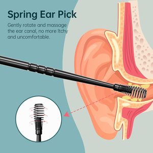 Top Selling Complete 8-Piece Ear Pick Earwax Removal Kit Ear Cleansing <b>Tools</b> with Curette Cleaning Brush and <b>Storage</b> <b>Box</b> - Product Image 2