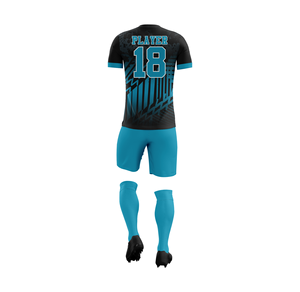 Conjuntos de uniformes de fútbol personalizados Camiseta de fútbol por sublimación para hombre Ropa de equipo OEM 100% Poliéster Transpirable Uso de entrenamiento de partido - Product Image 3