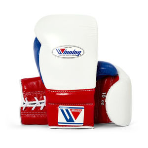 Gants de boxe gagnants en gros robustes de haute qualité Fabricant de gants d'entraînement MS-Blanc Rouge Bleu Dentelle - Product Image 6