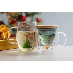 Vaso de Vidrio Personalizado de Navidad Sjonsta, Taza de Navidad Personalizable para Merchandising - Product Image 2