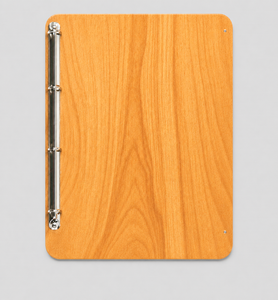 DIVRIS Porta Menús de Madera Marrón Personalizado, Grabado, con Capacidad para Múltiples Páginas, para Restaurantes y Cafeterías - Product Image 4