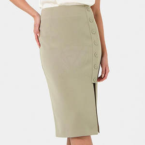 Jupes de travail pour femmes en coton respirant de haute qualité, best-seller, personnalisées, design crayon, confortables, séchage rapide, bas prix - Product Image 3