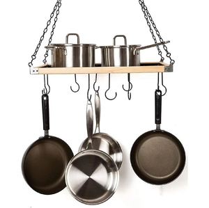 2024 haute qualité métal cuisine organisateur nouveau Design mural suspendu support de rangement Pots couverture casseroles cintre crochet ustensiles support - Product Image 5