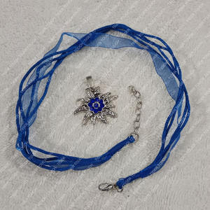 Vintage Style Oktoberfest Edelweiss <b>Necklace</b> Bavarian Dirndle <b>Costume</b> with Rhinestone TT-702 Dirndl Hooks Fine Pendant <b>Necklaces</b> - Product Image 3