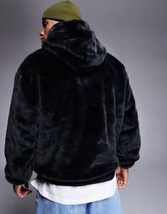 Invierno otoño en blanco 100% algodón terciopelo sudaderas con capucha térmica pulóver sudaderas bordado Logo personalizado con capucha de terciopelo para hombres - Product Image 2