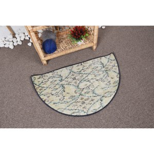 พรมขนแกะสไตล์ตุรกีโบราณขนาด2.5x1.5ฟุตผ้ากำมะหยี่สีดำทำมือมีการออกแบบใหม่สำหรับใช้ข้างเตียง - Product Image 2