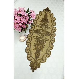 Accessoires de cuisine Chemins de table perlés pour table à manger Textiles de maison Sets de table perlés faits à la main 13x36 Napperons Décor Coureur Brodé - Product Image 4