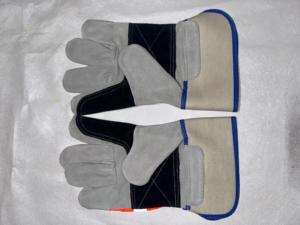 Guantes de trabajo de cuero de aparejo reforzado de alta resistencia de doble palma Guanteletes DE SEGURIDAD Guantes de aparejo canadienses de cuero - Product Image 5