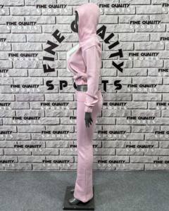 بدلة قطنية صوفية عادية بسحاب مقصوصة من الشركة المصنعة أطقم ركض قصيرة مخصصة للسيدات - Product Image 4