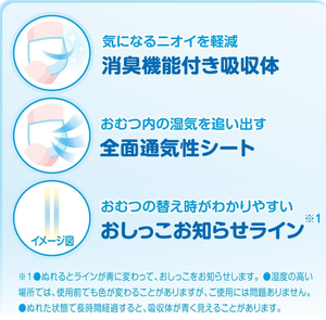 Vente en gros de couches jetables Moony pour bébés, matériau PP, 44 feuilles, pour filles, taille L, douces et respirantes, fabriquées au Japon - Product Image 5