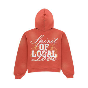 Sweat à capuche zippé personnalisé pour hommes Meilleure qualité Blanks 400 GSM Sweat à capuche en coton polaire lourd respirant imprimé Sweat à capuche - Product Image 2