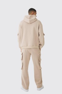 ชุดวอร์มผ้าฝ้ายขนแกะสำหรับผู้ชายชุดออกกำลังกาย2ชิ้นผ้าคอตตอนดีไซน์ใหม่สำหรับฤดูหนาว - Product Image 5