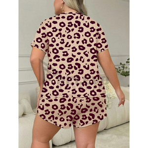 RELEVO INDUSTRIES Custom <b>Leopard</b> <b>Print</b> <b>Men</b> Women Knitted <b>Shorts</b> Set Casual Summer Two-Piece T-Shirt <b>Shorts</b> Matching Lounge Wear - Product Image 2