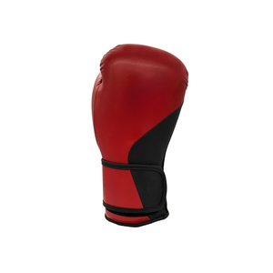 Gants de boxe rouges en PU avec fermeture Velcro, équipement d'entraînement respirant pour adultes de 14 ans et plus - Product Image 2