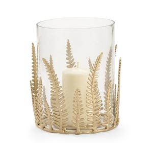 Candelabro de metal fundido y vidrio vintage moderno, candelabro de metal con acabado dorado para decoración del hogar - Product Image 4