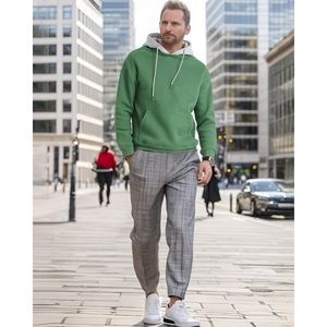 Sudadera con Capucha de Algodón y Felpa, Estilo Urbano, Gruesa, Hombros Caídos, Corte Regular, Sin Cordones, Logotipo Personalizado Digital, Venta al Por Mayor - Product Image 6