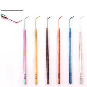 Outil de beauté de marque privée de lève-cils en acier arc-en-ciel emballé personnalisé avec pointe pointue en acier inoxydable pour le toilettage permanent des cils - Product Image 1