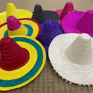 Customizable Mexican Palm Leaf Party <b>Hats</b> Embroidered Logo Unisex Daily Casual Event Sports Adjustable Sombrero for Fishing - Product Image 1