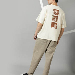 Camiseta Oversize de Moda, Nueva Camiseta de Color Sólido, Tela de Marca, Unisex, Manga Corta, Impresión de Logotipo Personalizado - Product Image 4